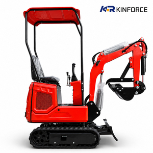 Mini-excavatrice compacte à chenilles en caoutchouc de 0,8 à 1 tonne, diesel, électrique, hydraulique, pour jardin, ferme, construction, certifiée CE ISO EPA - Product Image 3