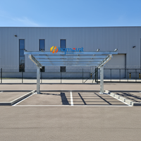 Structure de stationnement solaire en acier galvanisé à chaud de qualité commerciale, haute résistance, longue durée de vie, certifiée TUV, directement de l'usine