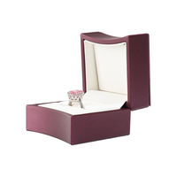 Cadeau collier en cuir rond personnalisé boîte d'emballage de bijoux en papier de carton blanc recyclé personnalisé