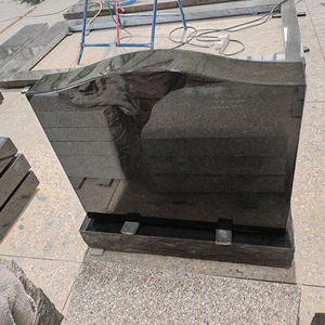 Pierre tombale en granit noir moderne d'<span class=keywords><strong>Afrique</strong></span> <span class=keywords><strong>du</strong></span> <span class=keywords><strong>Sud</strong></span>, fabrication sur mesure en usine depuis 36 ans, vente en gros pour les tombes - Product Image 2