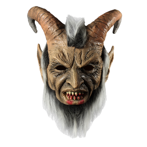Máscara Facial de <span class=keywords><strong>Lucifer</strong></span> Beige, Máscaras de Cosplay de <span class=keywords><strong>Diablo</strong></span>, Máscaras de Anime, Máscaras de Halloween de Demonio, Máscaras de Fiesta Impresas en Serigrafía de Látex, Disfraces de Terror - Product Image 4