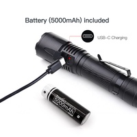 Tank007 1800 Lumen Usa Led Usb Oplaadbare Krachtige Zaklamp Licht Waterdicht Jacht Militaire Politie Led Tactische Zaklamp