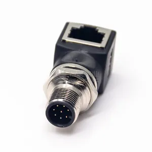 M12 to RJ45 Cable Connector Assembly Custom X D A Code Ethernet