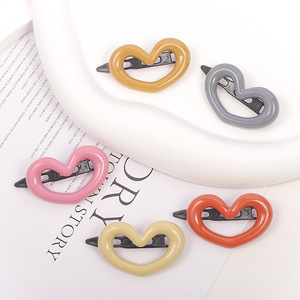 Pinces à cheveux en forme de cœur 6,5 cm de haute qualité pour usage quotidien, pour franges latérales et cheveux fins - Product Image 3