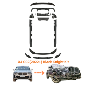 Hc per <span class=keywords><strong>BMW</strong></span> <span class=keywords><strong>X4</strong></span> G02 2022 + Kit carrozzeria nero cavaliere guerriero anteriore labbro laterale diffusore posteriore Spoiler paraurti - Product Image 2