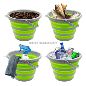 Xô Gấp Gọn Kích Thước Lớn Xô Silicone Có Thể Gập Lại Tiện Lợi Câu Cá Ngoài Trời Bãi Biển Làm Sạch Nhà Xô Có Thể Gập Lại - Product Image 4