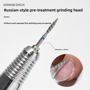 Cabezal de pulido de grano espiralado tipo diamante para arte de <span class=keywords><strong>uñas</strong></span>, para uso transfronterizo, de bolsillo pequeño, estilo ruso, para pretratamiento, con grano envuelto, básico - Product Image 4