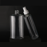 Botol sabun cair botol hewan peliharaan 500ml 300ml 250 l 1 Liter transparan bahu bulat plastik kustom pabrik