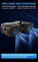 Feux de calandre avant de voiture à trois lentilles haute puissance 6500K 116W Feux auxiliaires LED de voiture pour véhicule tout-terrain SUV Camion