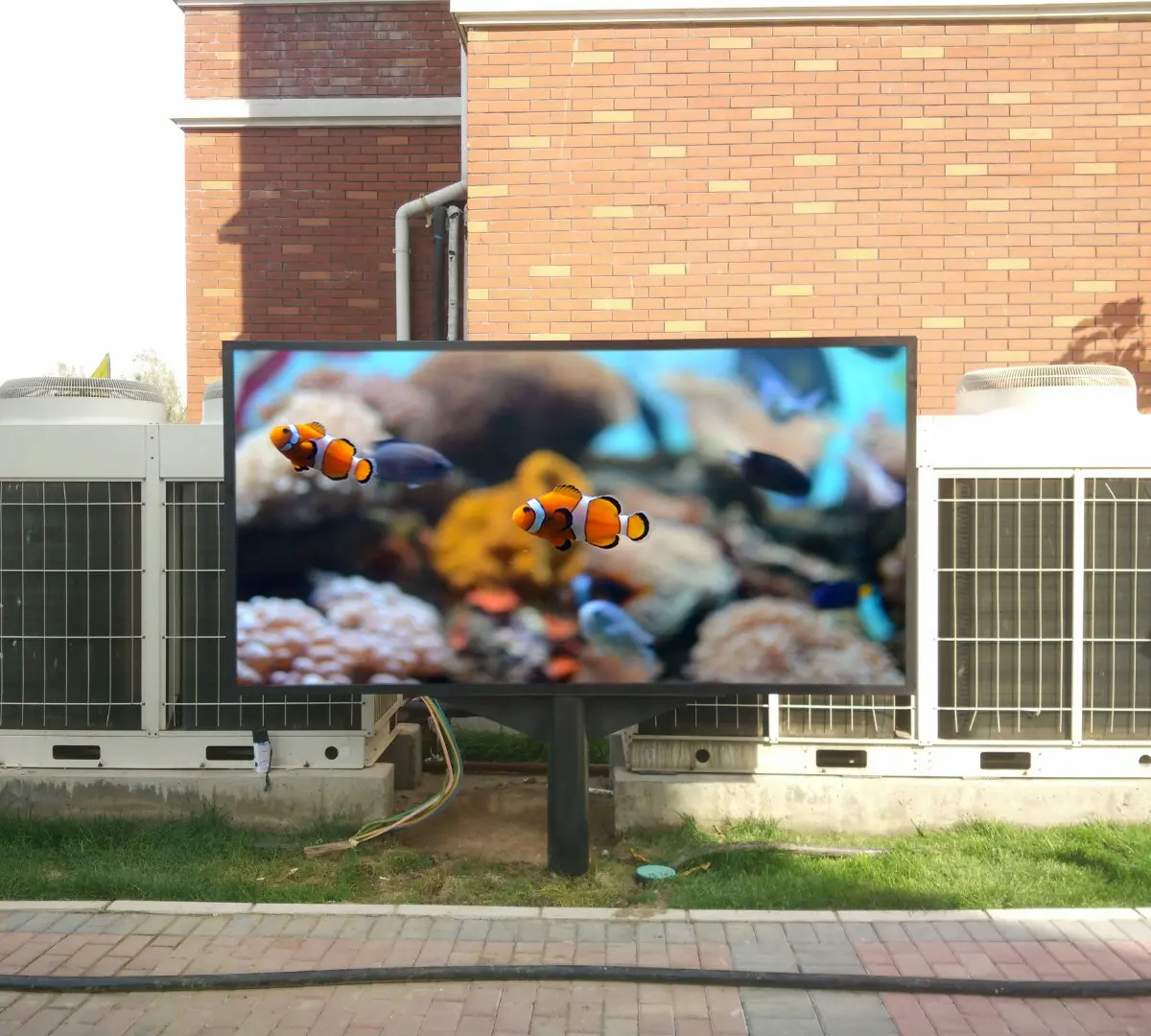 Bord Led Media Videoscherm Bewegwijzering Reclame Buitenmuur Winkelcentrum Ip65 Outdoor Vaste Led Display 10Mm