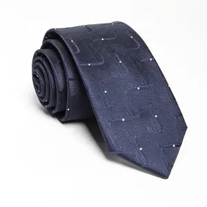 40 Designs Herren billige Mode Seide dünn klassisches Design Marineblau schmale Streifen Krawatten Hersteller Krawatten für Männer