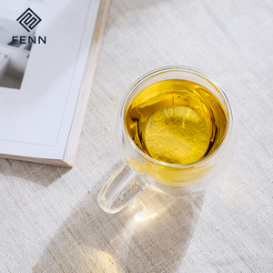 FENN 핫 세일 <span class=keywords><strong>2pcs</strong></span> 이중 벽 유리 커피 컵 찻잔 머그 투명 색상 고온 저항 이중 벽 유리 머그 - Product Image 6