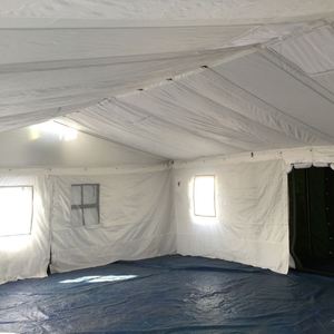 Good Custom Durable Heavy Duty Tenda Waterproof <b>Canvas</b> Four-season Tactical Outdoor Medical Tent Steel Tube <b>Frame</b> One Bedroom - Product Image 5