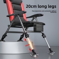 Chaise de pêche pliante inclinable en gros, tabouret de pêche portable multifonction