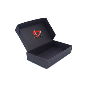 Nhà Máy Sản Xuất Tùy Chỉnh Thiết Kế Thủ Công Màu Đen Giấy Có Thể Gập Lại Sóng Bao Bì Vận Chuyển Bưu Phẩm Hộp Với Biểu Tượng Tùy Chỉnh - Product Image 5