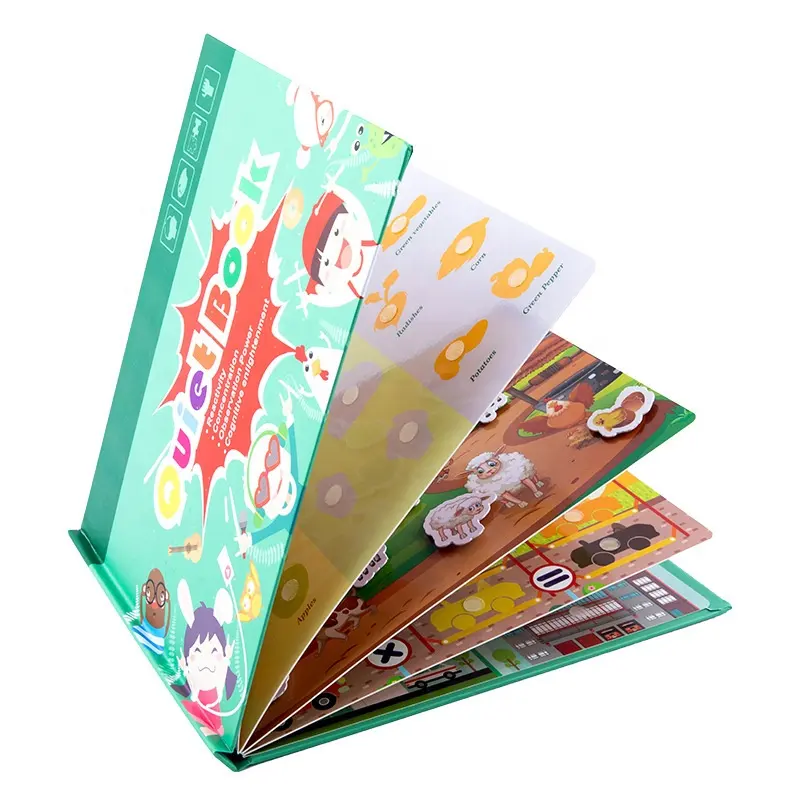 새로운 영어 플래시 카드 동물 과일 테마 유치원 학습 활동 책, 교육 키즈 북, 어린이 교육용 책