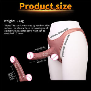 Calzoncillos y bóxer con sensación <span class=keywords><strong>de</strong></span> piel, pantalones cortos con consolador hueco <span class=keywords><strong>grande</strong></span>, manga <span class=keywords><strong>de</strong></span> pene con correa masculina realista, juego sexual para adultos - Product Image 5