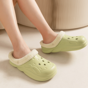 Chaussons d'hiver doublés de coton DIY pour femmes et hommes, respirants, à double usage, chaussures de couple, <span class=keywords><strong>sabots</strong></span> en EVA, chaussures à trous - Product Image 2