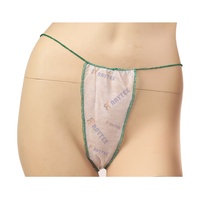 Culotte de type bikini taille moyenne jetable non tissée pour femmes avec logo personnalisé String sous-vêtements avec hôtel PP pour logo taille