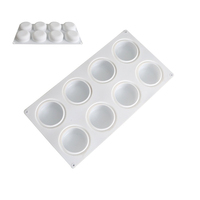 8 Hohlraum runde Form Silikon Kuchen form zum Backen Dessert Eis Mousse Schokoladen trüffel Gummi Oblate Form Seifen form
