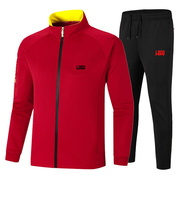 Onze personnalisé coton polaire broderie impression vêtements d'entraînement survêtement hommes Sport survêtements ensemble bas quantité minimale de commande vendeur