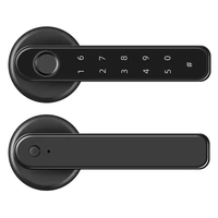 Serrure connectée Tu ya APP avec empreinte digitale et mot de passe, pêne dormant simple pour porte en bois, chambre, bureau, ou porte en verre