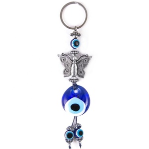 Llavero hecho a mano con forma de mariposa, ojo malvado, Hecho en Turquía - Product Image 1