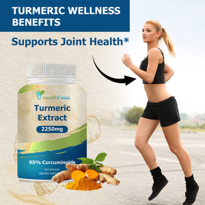OEM Package 2250mg Turmeric Extract Capsules Dietary Black Pepper Root Extract <b>Supplement</b> Boost Immune System for Adults - Product Image 3