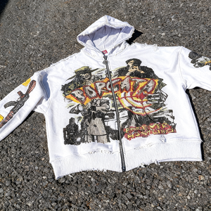 メーカーカスタム6XLメンズ冬用ジャケットリバーシブルシェルパフリースフェイクファー厚いパッチワークフルフェイスジッププリント - Product Image 1