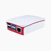 Caja de Acrílico Original Nueva para Raspberry Pi 3/4 B, Carcasa de ABS, Color Rojo, Blanco o Negro