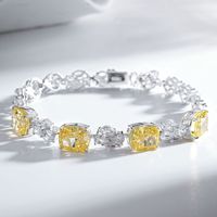 S925 Luxuriöses Damen-Armband mit Eisblumen-Schliff, ovalem Zirkon und vollständigem Hochkarbon-Zirkon-Besatz für Reisen