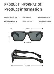 Lunettes de soleil UM 10817 Explosions Sample Sunshade personnalisables avec logo de marque, pour femmes et hommes, anti-ultraviolets, polarisées UV400, monture intégrale - Product Image 4