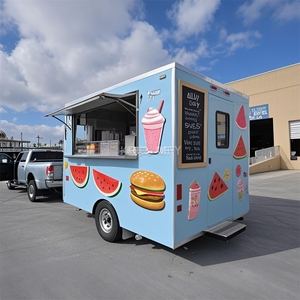Camion de nourriture mobile en acier inoxydable 2025 avec remorque, crème glacée, thé, bière, café, équipé de DOT CE - Product Image 2