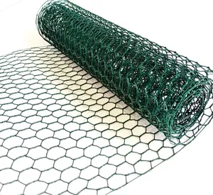 Rete metallica esagonale in plastica rivestita con rivestimento verde