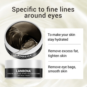 LANBENA negro hidrogel de la máscara de ojo nutrir con brillo oro envío gratuito - Product Image 3