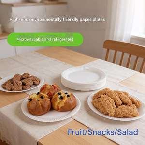 Custom OEM ODM Eco-Friendly Products Biodegradable Handmade Cake <b>Platters</b> Food Fast Food Commercial <b>Disposable</b> Paper Plates - Product Image 6