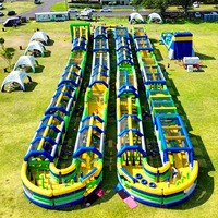 Course gonflable 5k Commercial Big Bounce Obstacle gonflable pour enfants et adultes Terrain de jeu incroyable pour parc Cours d'assaut gonflable à vendre