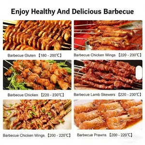 Forno con Controllo Separato della Temperatura, Griglia BBQ Senza Fumo, <span class=keywords><strong>Macchina</strong></span> <span class=keywords><strong>per</strong></span> <span class=keywords><strong>Spiedini</strong></span> e Kebab <span class=keywords><strong>per</strong></span> Ristoranti - Product Image 2