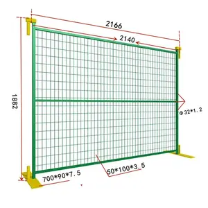 ホットセールリムーバブル屋外一時ポータブルプールフェンスカナダ一時フェンス