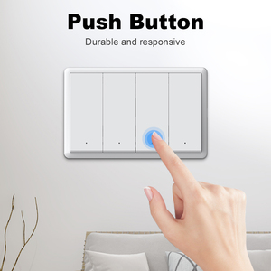Interruptor de Botón Inteligente WiFi Tuya Matter de 1-4 Gangs (EE. UU.) sin Cable Neutro, Compatible con HomeKit, Control por Voz <span class=keywords><strong>Siri</strong></span>, <span class=keywords><strong>Alexa</strong></span> y <span class=keywords><strong>Google</strong></span> <span class=keywords><strong>Home</strong></span> - Product Image 4