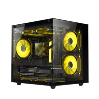 Ruix Carnival S1 Original Factory OEM ODM Gaming PC Case avec Fanz Micro ATX SPCC Verre trempé USB3.0 Computer Case