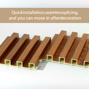 Panel de Pared WPC con Aspecto de <span class=keywords><strong>Madera</strong></span> Moderna, Revestimiento Ecológico Acanalado para Interiores, Decoración del Hogar y Apartamentos - Product Image 6