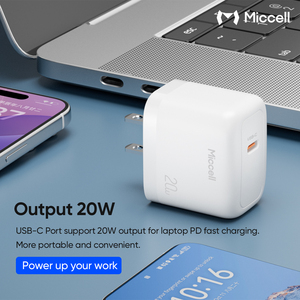 Chargeurs de téléphone Miccell en gros, PD 20W, chargeurs Type-C avec câble de charge rapide C vers C, adaptateur mural pour iPhone, <span class=keywords><strong>Xiaomi</strong></span>, écouteurs - Product Image 3