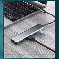 Station d'accueil 7-en-1 en alliage d'aluminium Type-C vers HUB, adaptateur USB pour ordinateur portable – Vente Flash