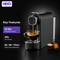 Machine à café à vapeur, pression 20 bars, 1400W, chauffe en 40 secondes, réservoir amovible, bac de récupération des gouttes, couleurs rouge, noir, gris, pour usage domestique ou professionnel