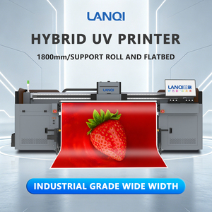 <span class=keywords><strong>Stampante</strong></span> UV Ibrida Industriale LANQI 1.8m da Rotolo a Piano con Testina <span class=keywords><strong>Ricoh</strong></span> G6 2400DPI per Stampa su Pellicola Morbida a Nastro - Product Image 1