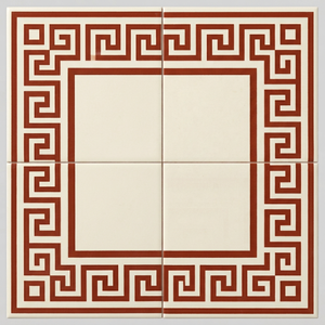 Azulejo Cerámico Encaustico Clásico, Adornos Modernos para Interiores de Villas, Azulejos Antideslizantes para Paredes y Pisos CTS C103.9(59-62) - Product Image 1