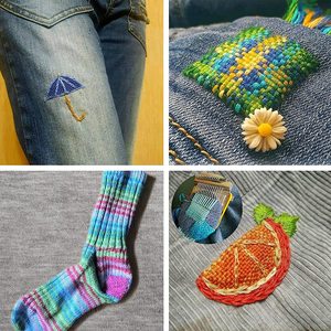 Minimáquina de Daring Loom para principiantes, herramienta de tejido artesanal, Kit de telar de tejer, herramienta de reparación para remendar rápidamente calcetines Vaqueros, <span class=keywords><strong>ropa</strong></span> - Product Image 4