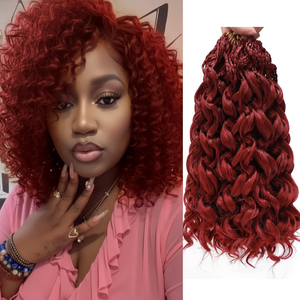 Tresses courtes bouclées Goddess Box Braids, tresses au crochet pré-bouclées <span class=keywords><strong>pour</strong></span> coiffures naturelles - Product Image 2