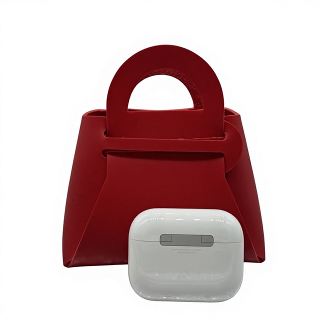 DaQin Mini Leather Handbag, Premium PU Leather Earbud Pouch, Portable AirPods Case, Stylish Key/Coin Purse, Small Storage Bag